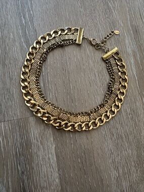 ALDO multi chain adjustable gold tone necklace